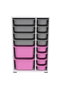 Hanah Home Rine 2D4K8U Blanco, Gris y Rosa